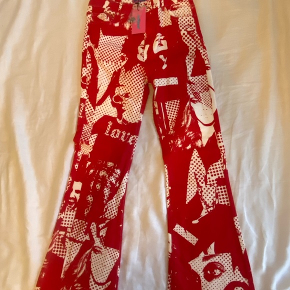 Andy Printed Flare Jeans - Picture 2 of 5
